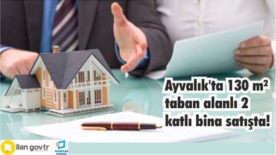 Ayvalık'ta 130 m² taban alanlı 2 katlı bina satışta!