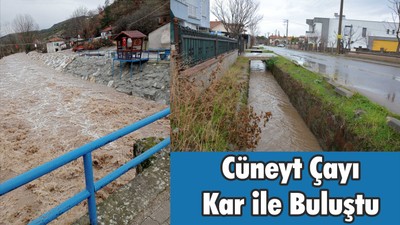 Sındırgı’da Cüneyt Çayı Kar İle Buluştu