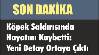 Köpek Saldırısında Hayatını Kaybetti: Yeni Detay Ortaya Çıktı