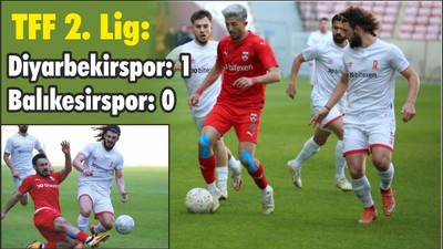 TFF 2. Lig: Diyarbekirspor: 1 - Balıkesirspor: 0