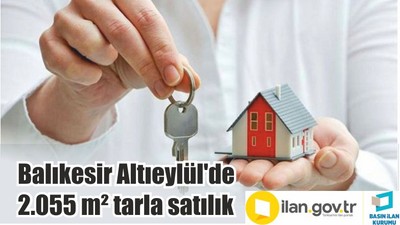 Balıkesir Altıeylül'de 2.055 m² tarla satılık