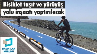 Bisiklet, taşıt ve yürüyüş yolu inşaatı yaptırılacak