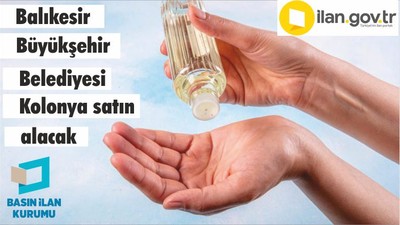 Balıkesir Büyükşehir Belediyesi Kolonya satın alacak