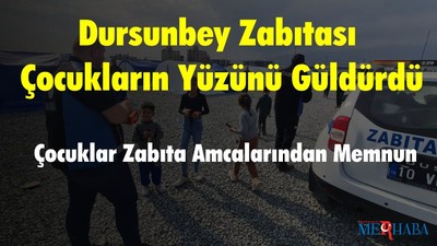Dursunbey Zabıtası Çocukların Yüzünü Güldürdü