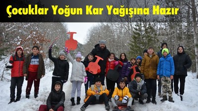 Sındırgı’da Karın Tadını Çocuklar Çıkardı