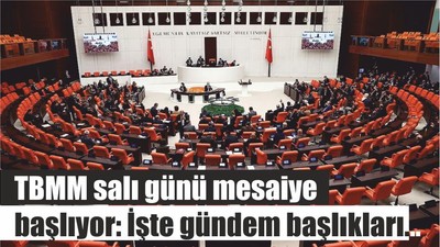 TBMM salı günü mesaiye başlıyor: İşte gündem başlıkları...
