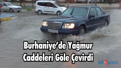 Burhaniye’de Yağmur Caddeleri Göle Çevirdi