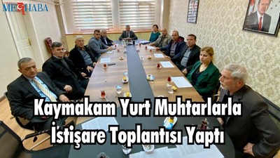 Kaymakam Yurt Muhtarlarla İstişare Toplantısı Yaptı