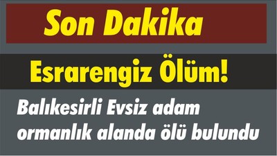 Esrarengiz Ölüm! Balıkesirli Evsiz adam ormanlık alanda ölü bulundu