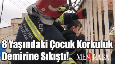 8 Yaşındaki Çocuk Korkuluk Demirine Sıkıştı!