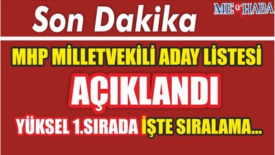MHP, Balıkesir Milletvekili Listesi Belli Oldu