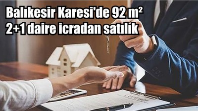 Balıkesir Karesi'de 92 m² 2+1 daire icradan satılık