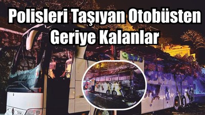 Yolcu Otobüsü Alev Aldı