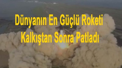 Roket kalkış sonras patladı