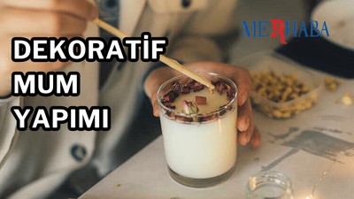 Evde Dekoratif Mum Yapımı