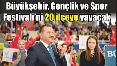 Büyükşehir, Gençlik ve Spor Festivali’ni 20 ilçeye yayacak