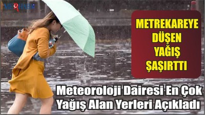 Meteoroloji Dairesi En Çok Yağış Alan Yerleri Açıkladı