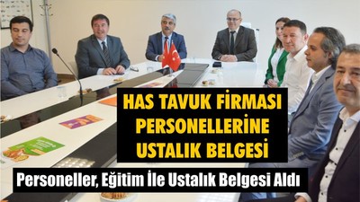 Personel Eğitimle Ustalık Belgesi Aldı