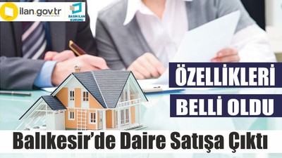 Balıkesir’de Daire Satışa Çıktı