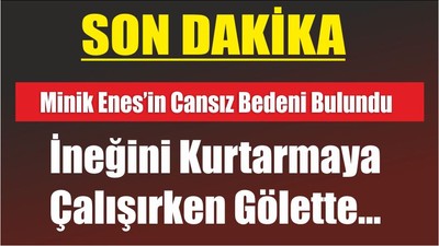 Minik Enes İneğini Kurtarmaya Çalışırken Gölette Boğuldu