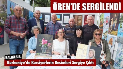 Kursiyerlerin Resimlerini Sergilediler