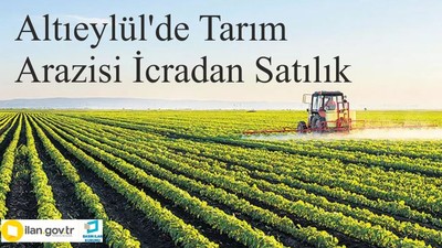 Altıeylül'de tarım arazisi icradan satılık