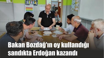 Bakan Bozdağ'ın oy kullandığı sandıkta Erdoğan kazandı