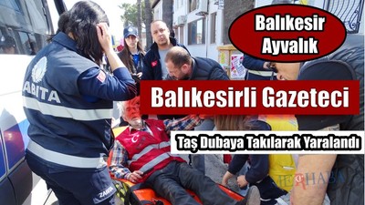 Gazeteci Düşerek Yaralandı