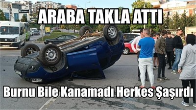 Araba Takla Attı