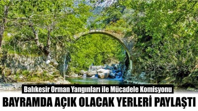 Balıkesir'de Bayramda Açık Olacak Yerleri Belli Oldu