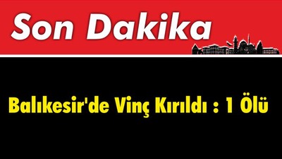 Balıkesir'de Vinç Kırıldı