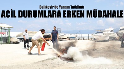 Balıkesir'de Yangın Tatbikatı