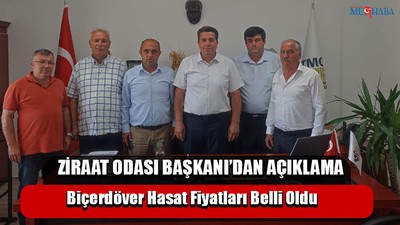 Biçerdöver Hasat Fiyatları Belli Oldu