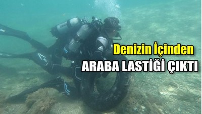 Denizin İçinden Araba Lastiği Çıktı