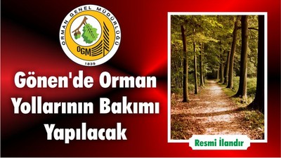 Gönen'de Orman Yollarının Bakımı Yapılacak