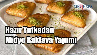 Hazır Yufkadan Midye Baklava