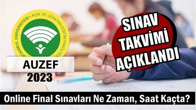 AUZEF sınav takvimi 2023 Açıklandı