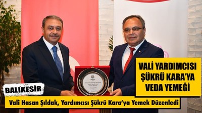 Vali Şıldak'tan Veda Yemeği