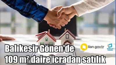 Balıkesir Gönen'de 109 m² daire icradan satılık