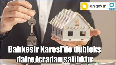 Balıkesir Karesi'de dubleks daire icradan satılıktır
