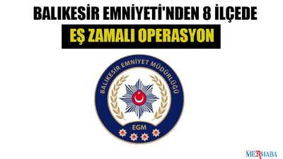 Balıkesir Emniyeti'nden 8 İlçede Operasyon
