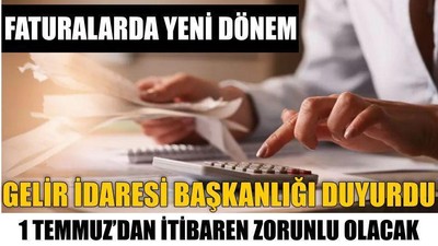 Faturalarda Yeni Dönem