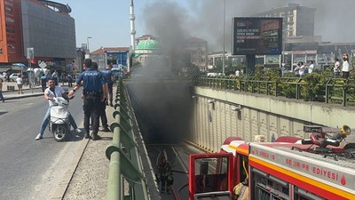 Halk Otobüsünde Yangın Paniği