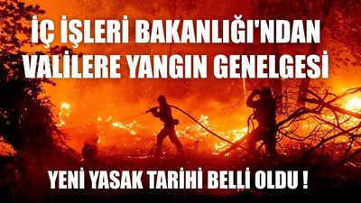 İç İşleri Bakanlığı'ndan Valilere Yangın Genelgesi
