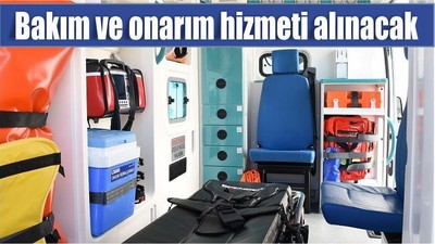 Bakım ve onarım hizmeti alınacak