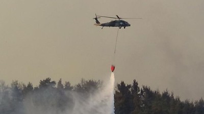 Çanakkale’deki orman yangınında mücadele devam ediyor