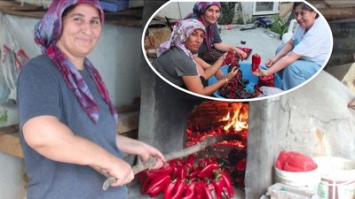 Balıkesir'de İmece Geleneğiyle Kışlık Yiyecek Hazırlığı