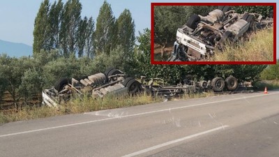 Feci Kaza: Saç Yüklü Tır Takla Attı