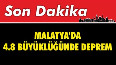 Malatya'da 4.8 Büyüklüğünde Deprem