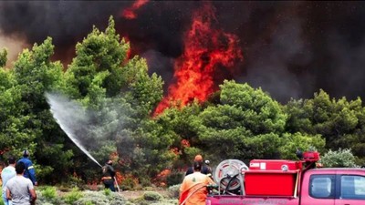Türkiye Sınırındaki Orman Yangını Günlerdir Devam Ediyor